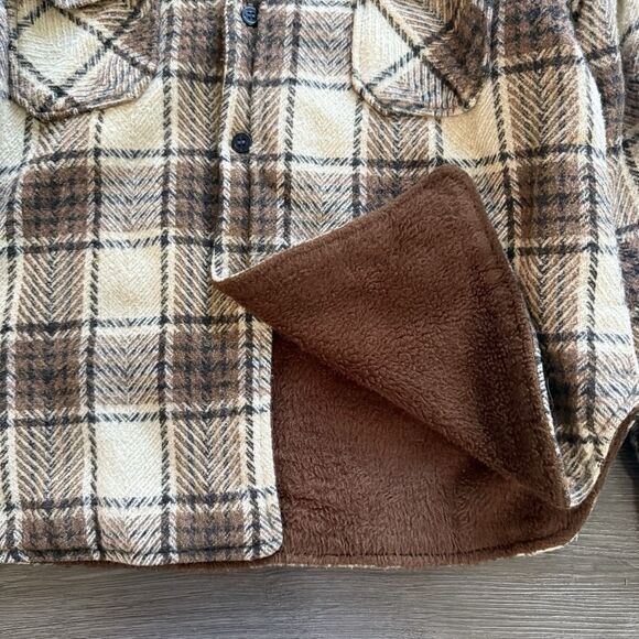 VTG Imperial Guard 60s 70s Heavy CPO Plaid Flannel Shacket Large Jacket - Picture 6 of 8